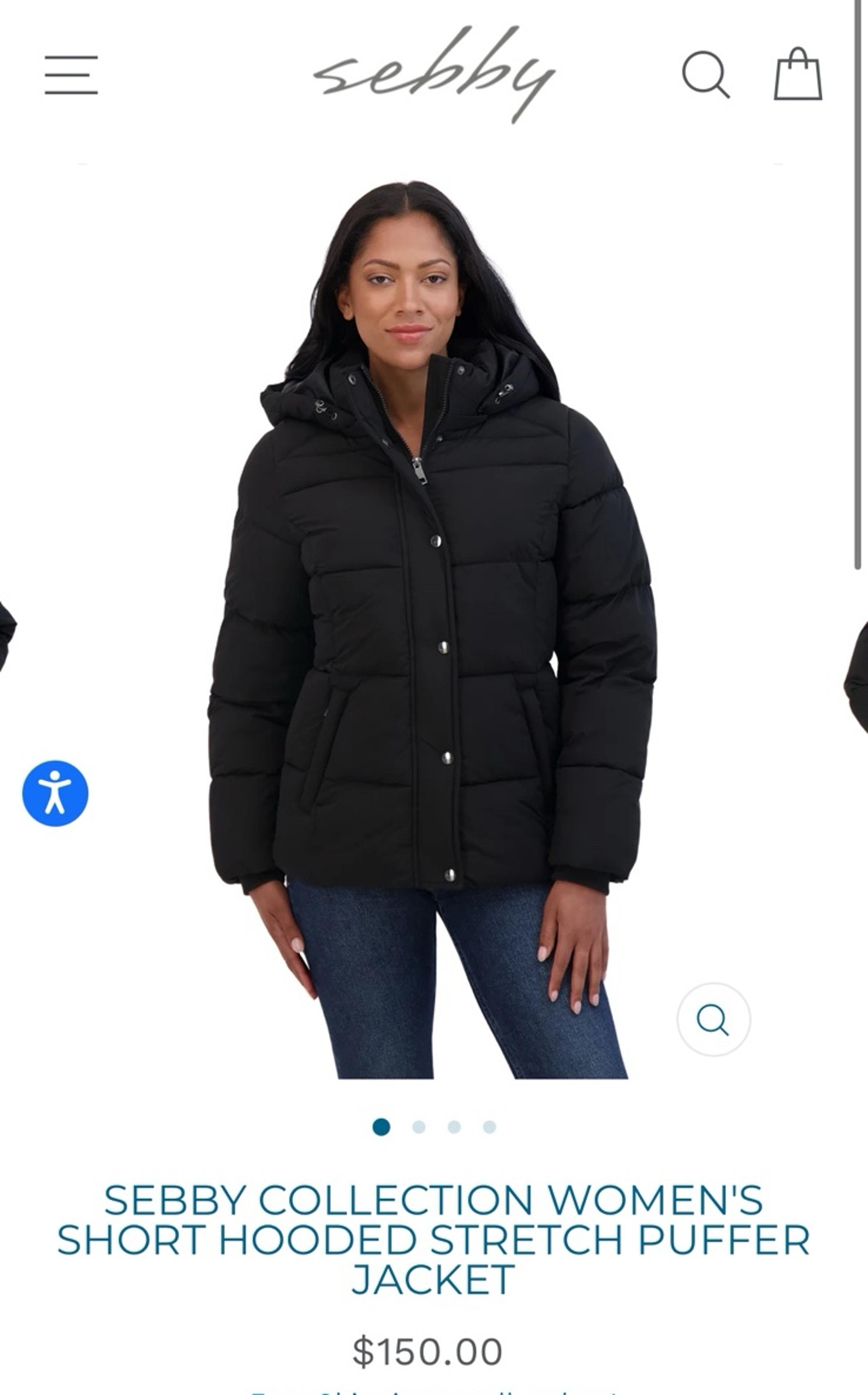Sebby Collection black Puffer Jacket Small original $150 no signs of wear!!!