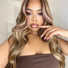 Lace front wigs human hair blended