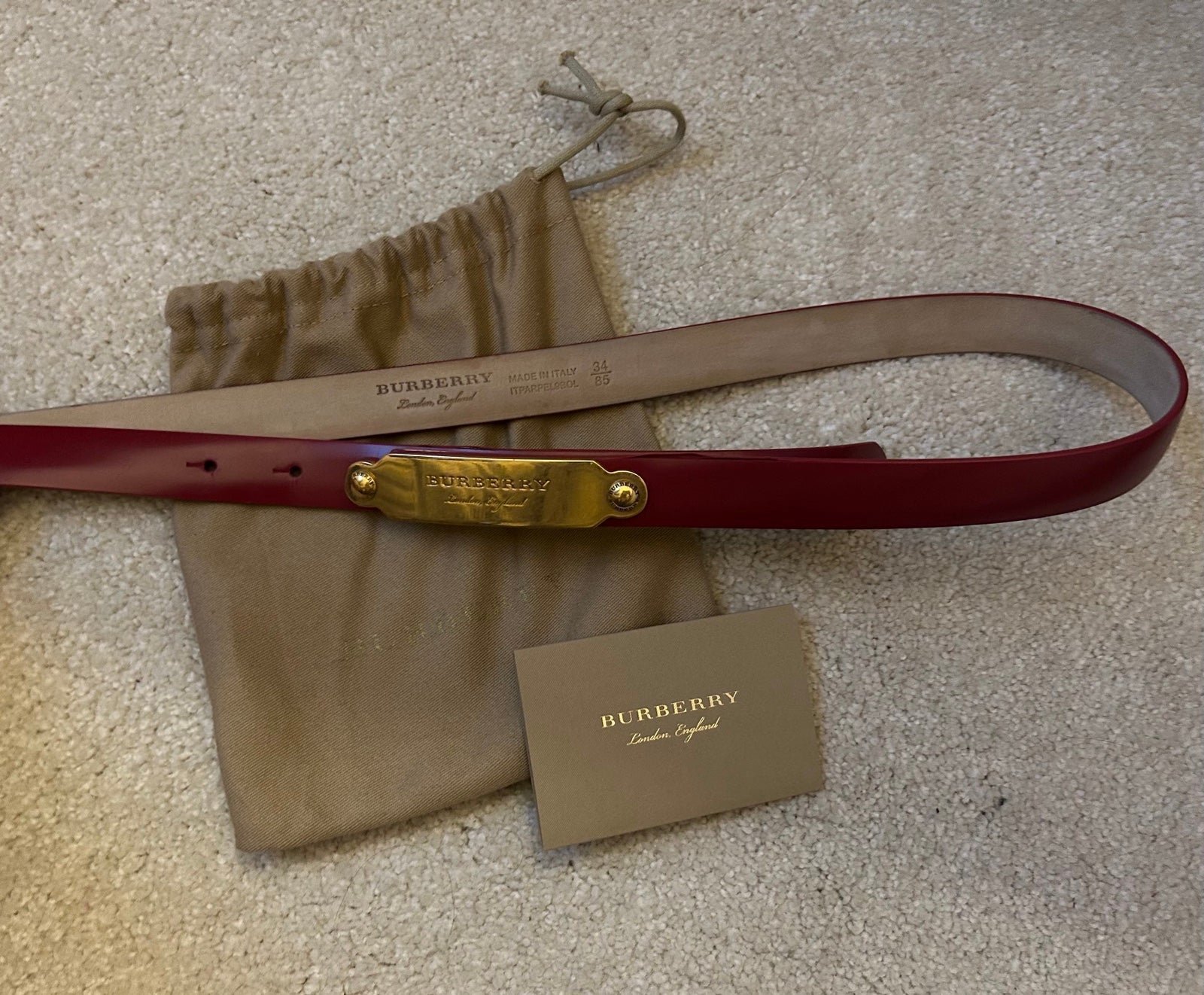Burberry leather belts for women