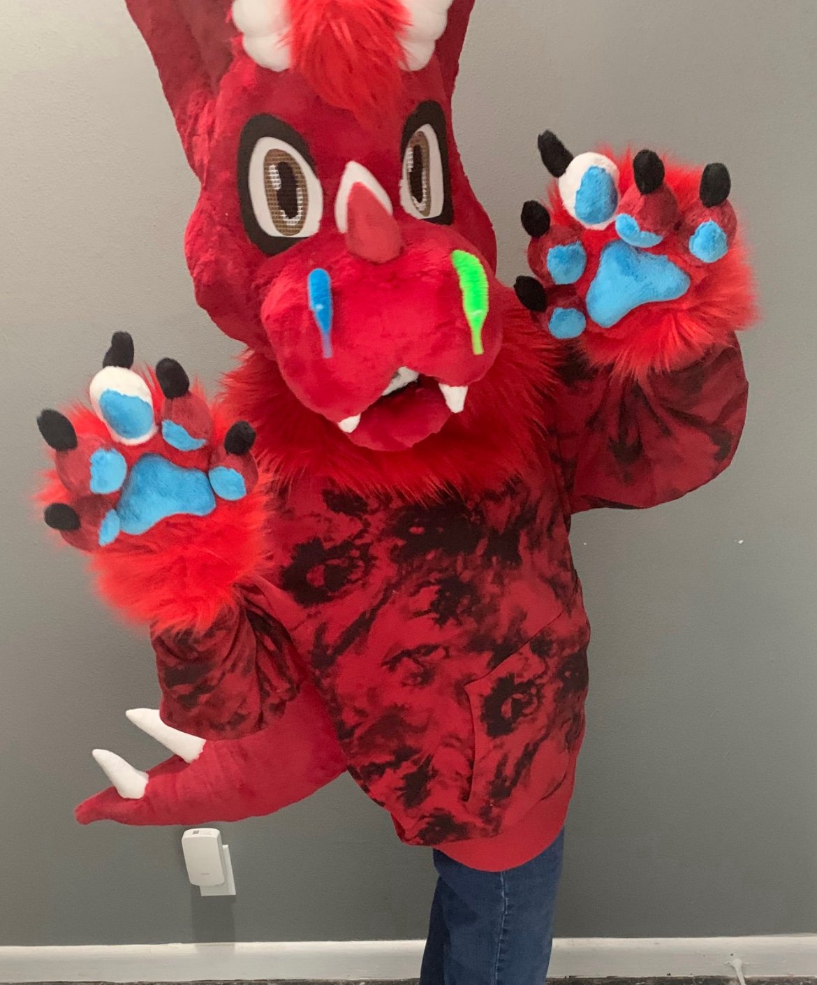 Red dragon fursuit