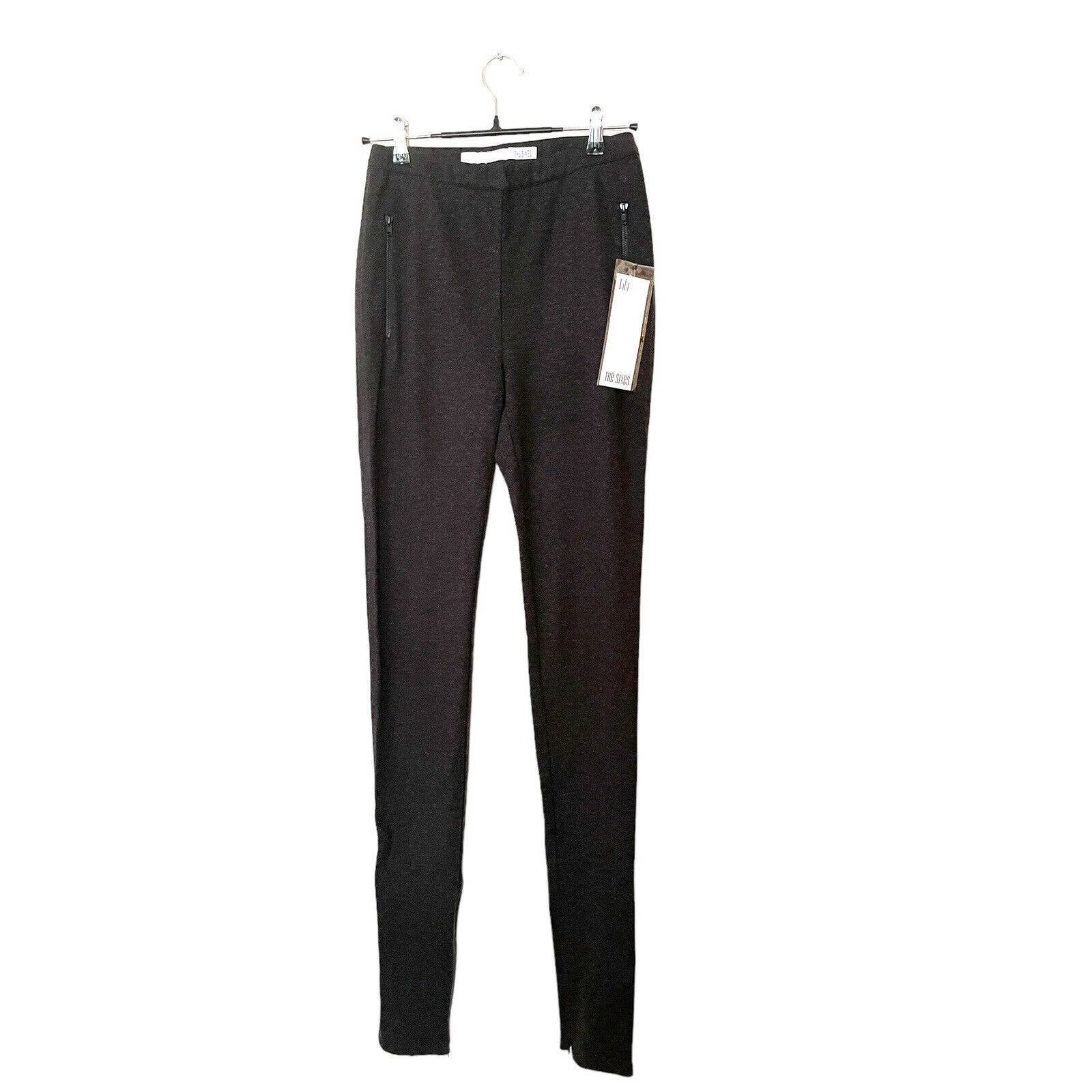 NEW The Sixes Wool Blend Ponte Pullon Gray Stretch Skinny Pants Size Small Tall