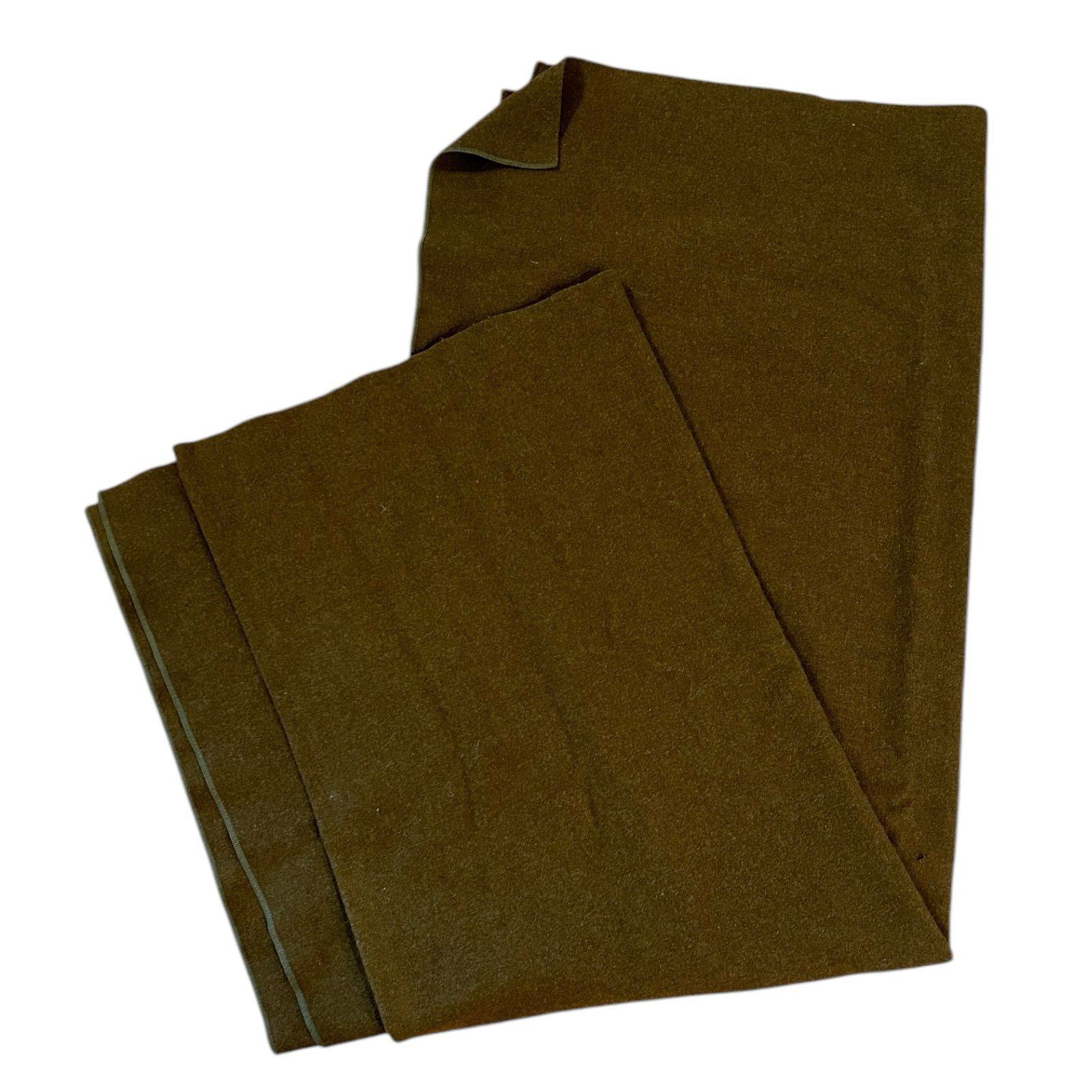Antique 100% Wool Blanket Olive Green J. P . Steven 82”X62” Vintage Made In USA