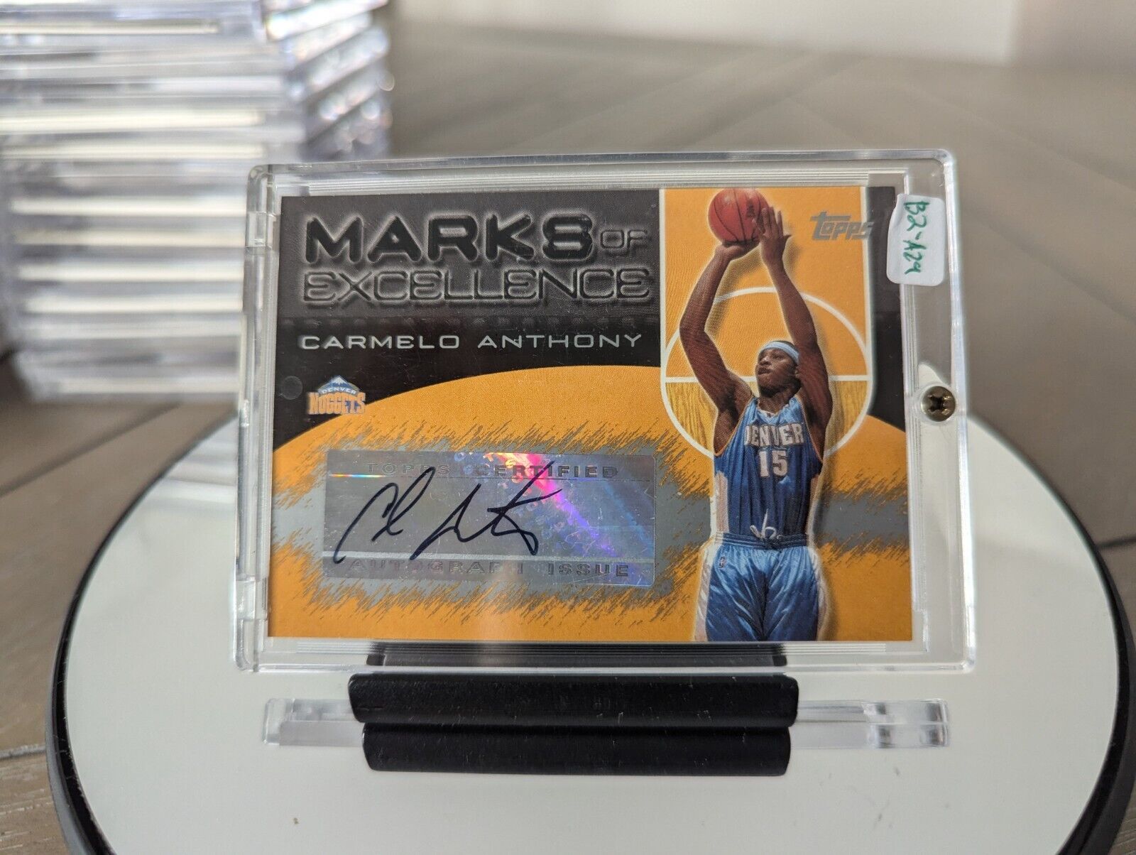 2004-05 Topps Marks Of Excellence #ME-CA Carmelo Anthony Signed Card