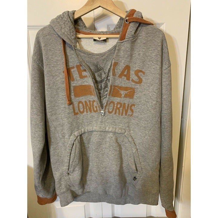 U espn Texas Longhorns Sweater Hoodie Men’s Sz M Gray Orange