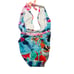 6 Shore Road Floral Cabana Halter Plunge Neck One Piece Swimsuit Size Small NWT