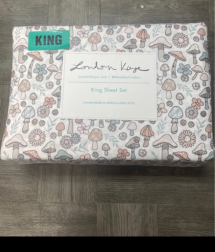 London Kaye King Mushroom Sheet Set