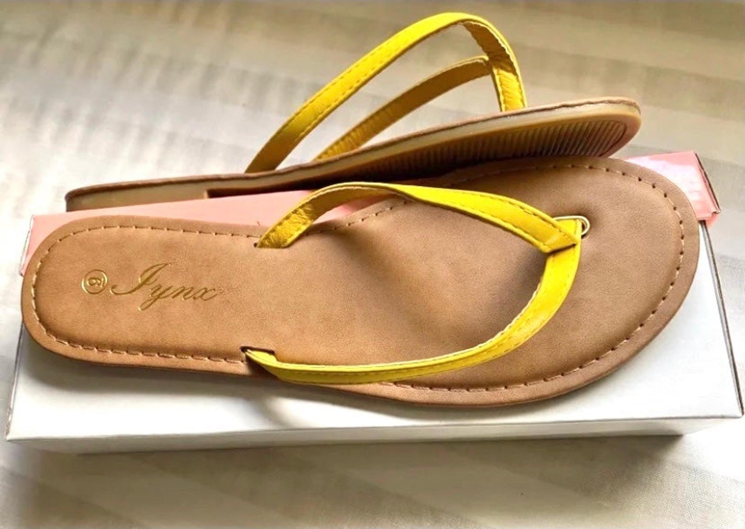 Yellow Strap Sandals, 9