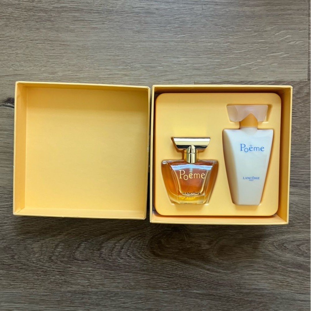 Lancôme Paris Poeme Perfume 75% and Full Lotion 3.4 Fl Oz in Box Hard to find