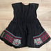 Johnny Was Black Linen Embroidered Scoop Neck Swing Tunic Mini Dress Size XS