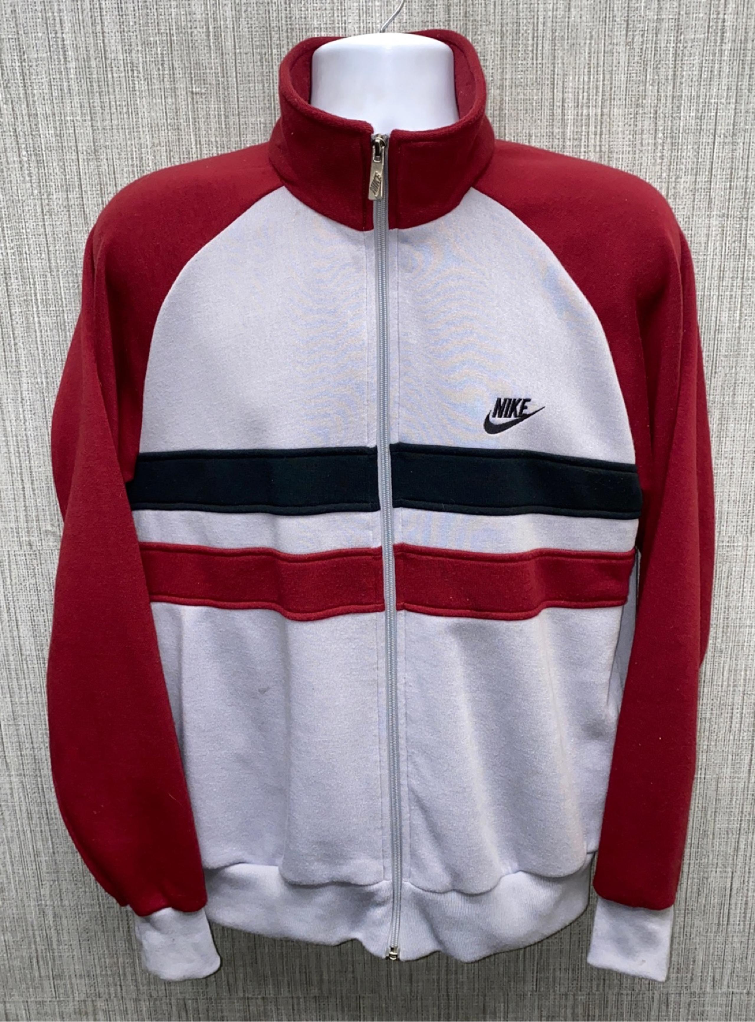 vtg 1980’s Nike Mens Red/Gray Warm Full Zip Jacket Size L