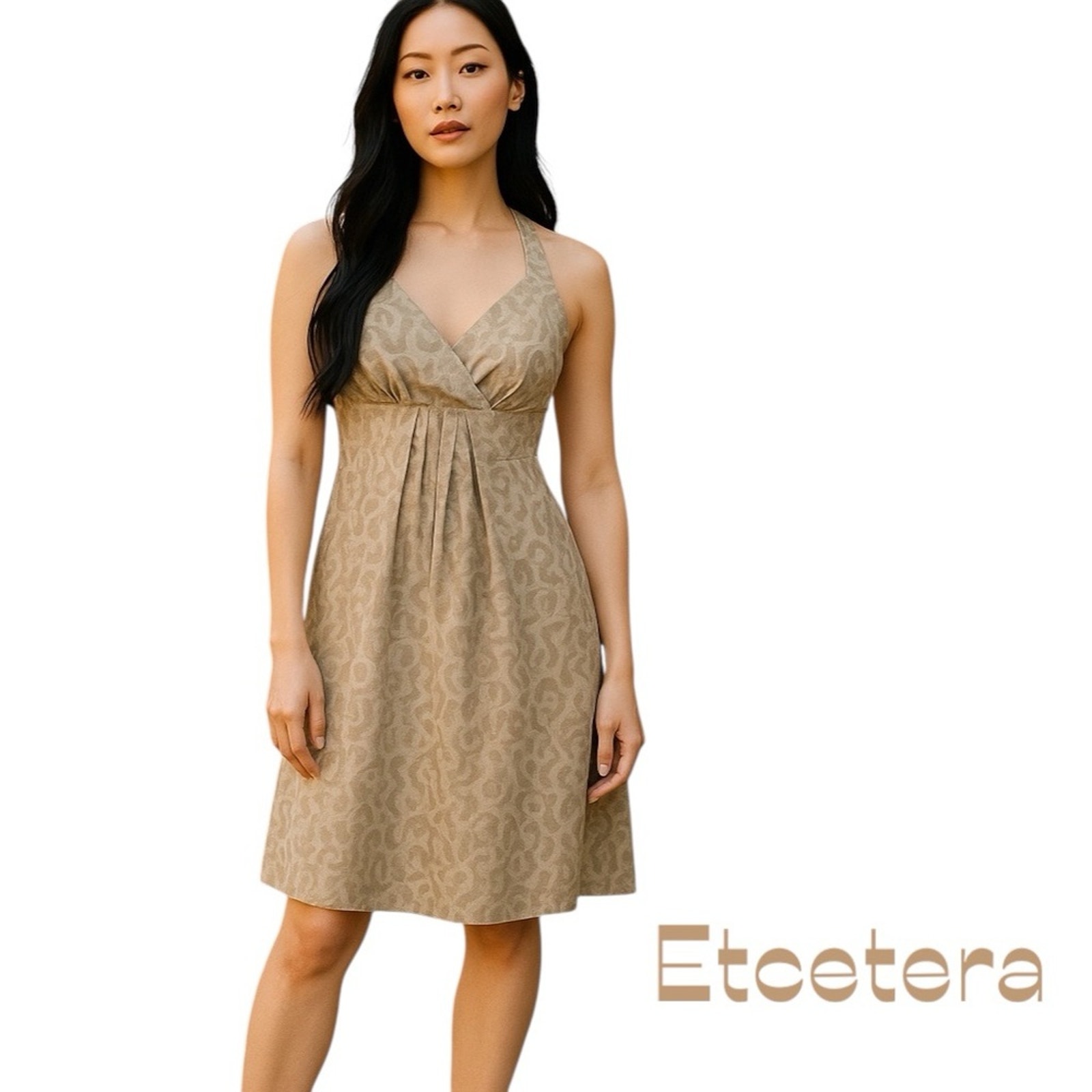 Anthropologie Etcetera Metallic Gold FairyCore Glam Dress NWT Size 6 Women’s