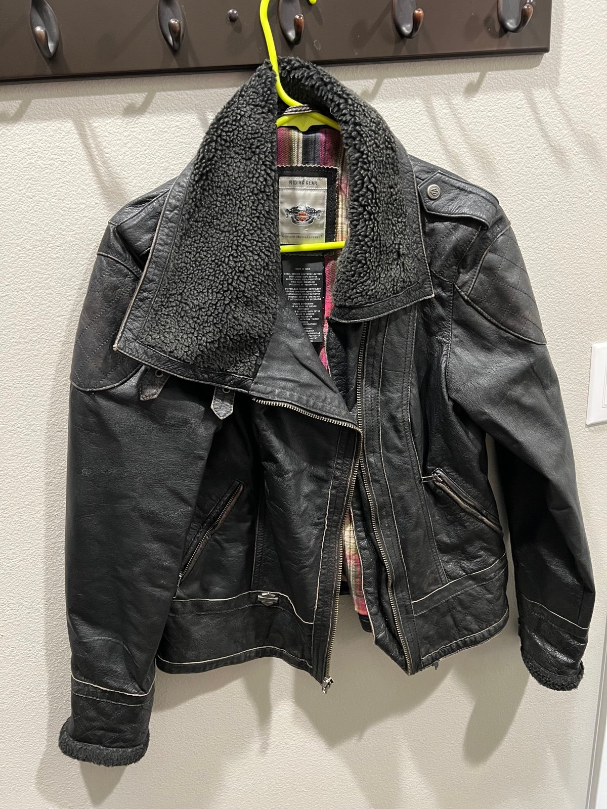 Harley Davidson leather bomber jacket