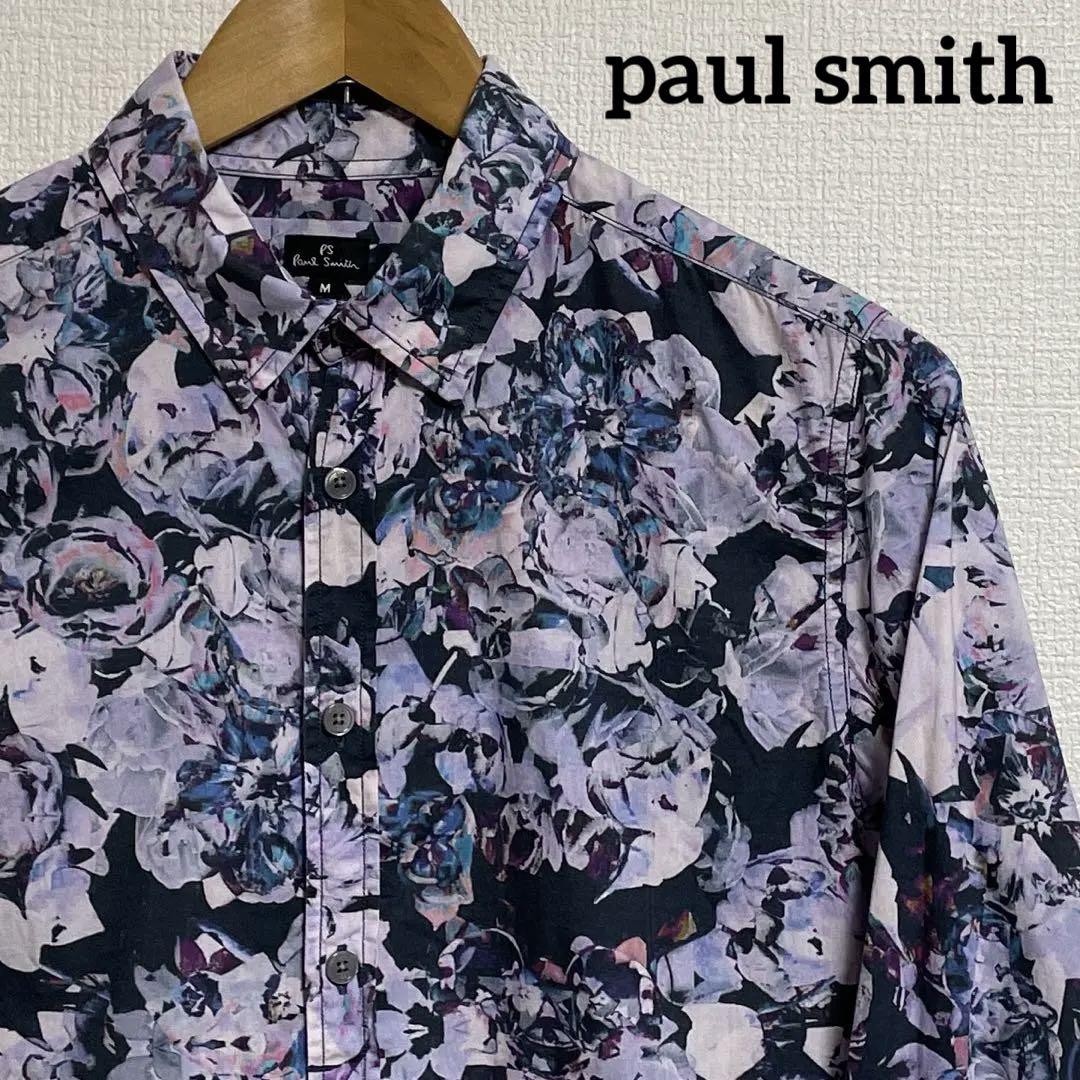Paul Smith All-over Pattern Floral Shirt Roses Monochrome M