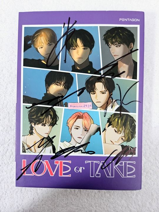 PENTAGON Love Or Take Signed Promo Album Autographed + Message Kpop