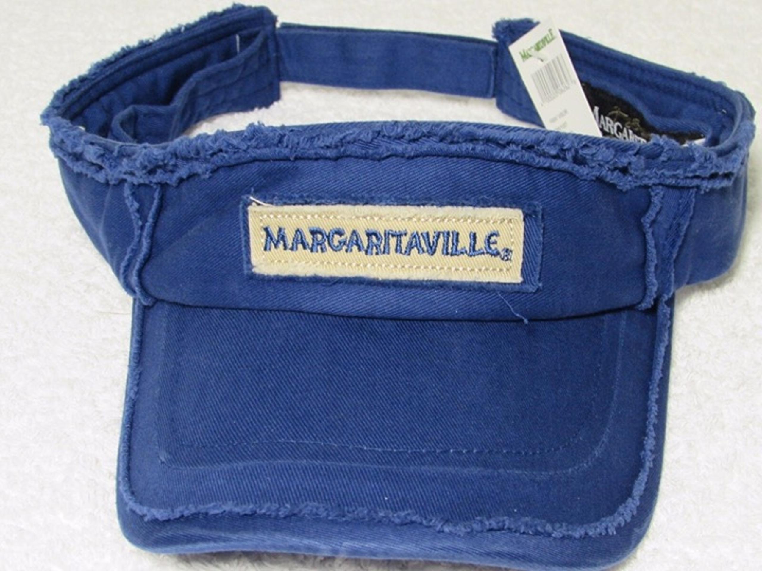 JIMMY BUFFETT SUN VISOR HAT Margaritaville BLUE MOHEGAN DISTRESSED L01