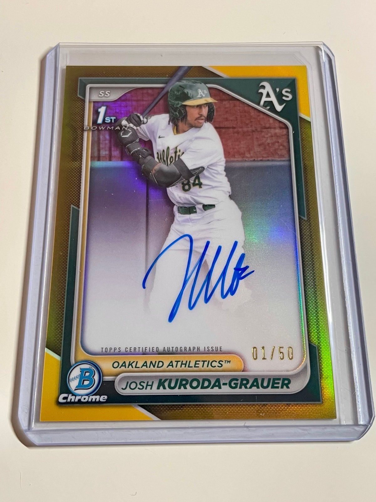 Josh Kuroda-Grauer Gold Refractor #CPA-JK 2024 Bowman Draft Chrome Auto /50