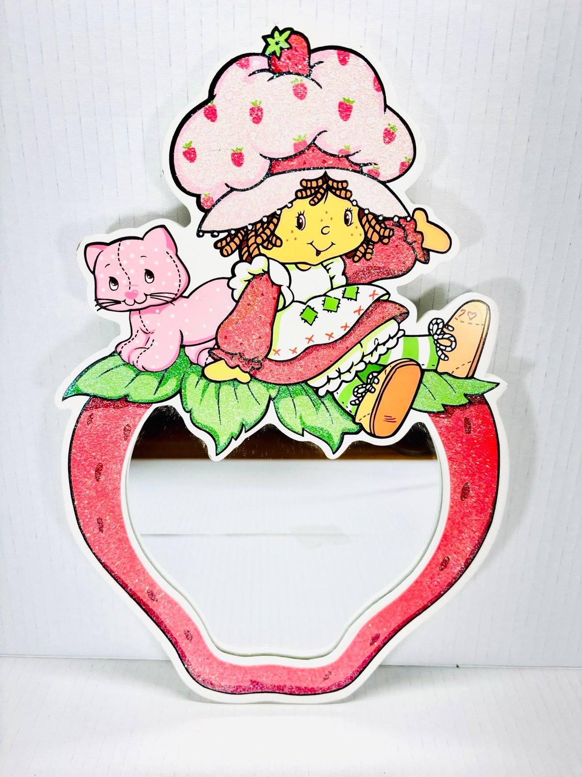 Vintage 2004 Strawberry Shortcake Personal Hanging Mirror 13” X 9”