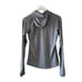 Nike Running Women's Shirt Hooded Long Sleeve Zip Pocket Gray Stretch Top SZXS