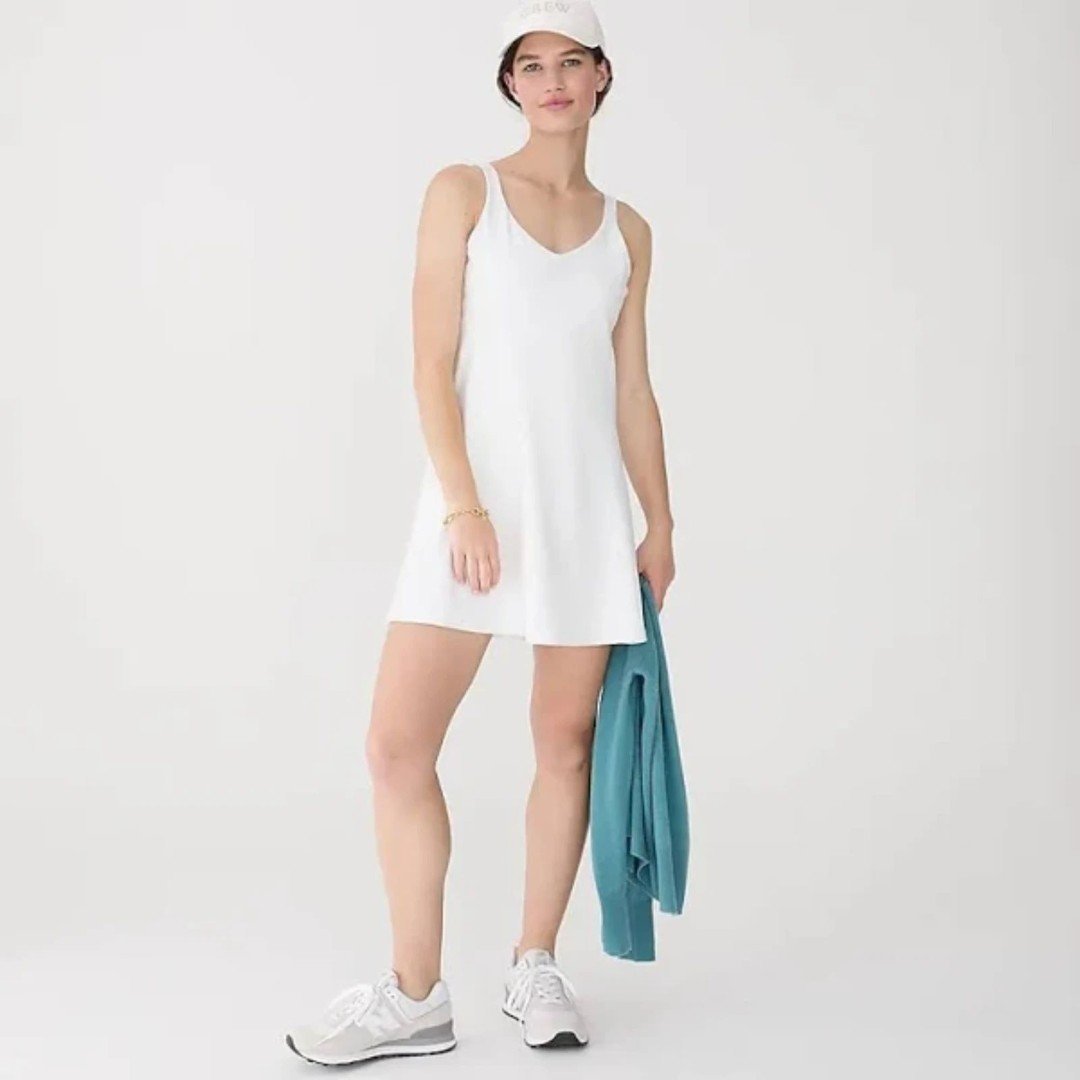 JCREW CloudStretch Active Skort Dress White Sz XXS