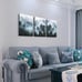 Bedroom Wall Decor 3 Panel Fog Forest Trees Landscape Painting-ERU45D