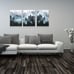 Bedroom Wall Decor 3 Panel Fog Forest Trees Landscape Painting-ERU45D