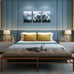 Bedroom Wall Decor 3 Panel Fog Forest Trees Landscape Painting-ERU45D
