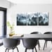 Bedroom Wall Decor 3 Panel Fog Forest Trees Landscape Painting-ERU45D