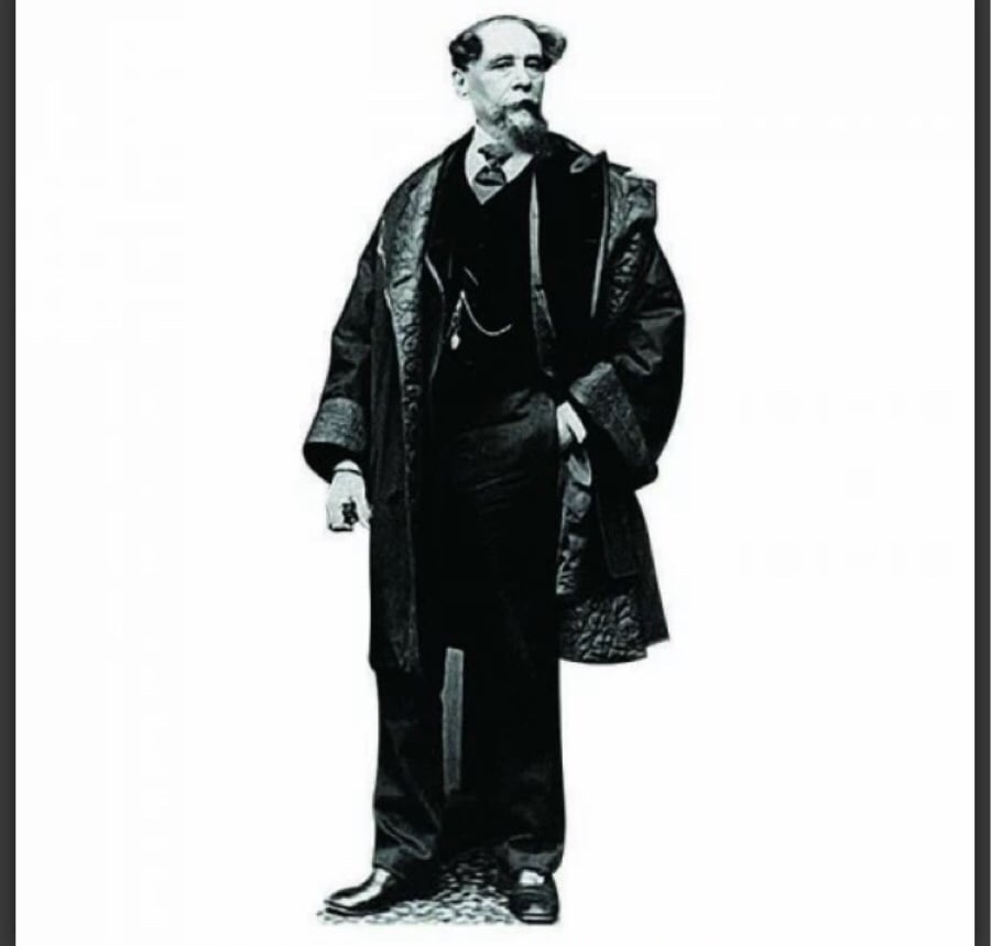 CHARLES DICKENS LIFE SIZE CARDBOARD CUTOUT FREE SHIPPING!