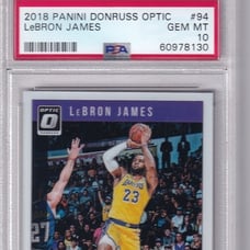 2018 Lebron James Panini Donruss Optic #94 Lakers PSA 10 GEM MINT