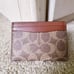 NWT Coach Holiday Essential Card Case In Signature Canvas With Train