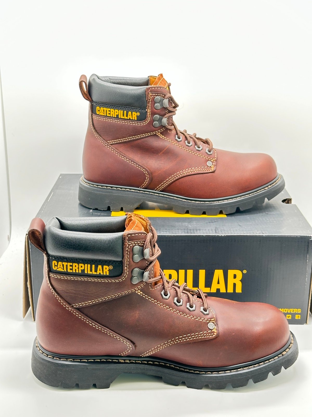 Caterpillar Second Shift Leather Boots Sz 9.5 Mens New