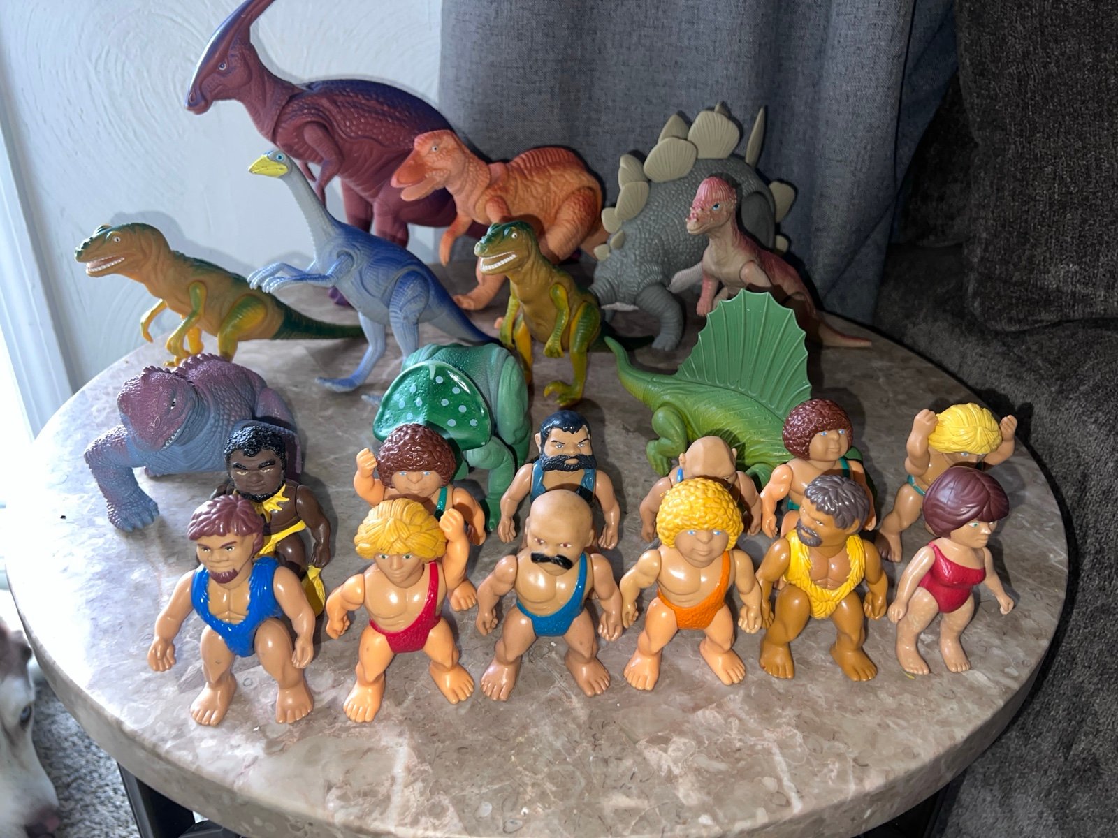 Vtg Playskool Dinosaurs & Figures Lot