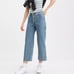 Levi's Mile High Wide Leg Crop Button Fly Women's Blue Jeans Size 28