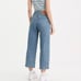 Levi's Mile High Wide Leg Crop Button Fly Women's Blue Jeans Size 28