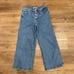 Levi's Mile High Wide Leg Crop Button Fly Women's Blue Jeans Size 28