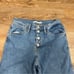 Levi's Mile High Wide Leg Crop Button Fly Women's Blue Jeans Size 28
