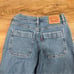 Levi's Mile High Wide Leg Crop Button Fly Women's Blue Jeans Size 28