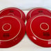 Free Shipping Le Creuset Vancouver Dinner Plates in Cerise Red Lot of 4