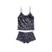 Victoria's Secret Purple Black Velvet Lace-Back Cami Set / Large NWT