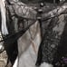 Victoria's Secret Purple Black Velvet Lace-Back Cami Set / Large NWT