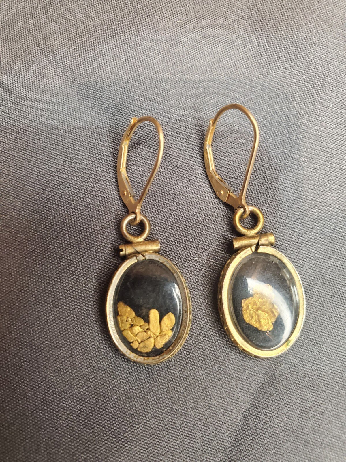 14k gold earrings locket earrings hoop earrings Alaskan gold nugget
