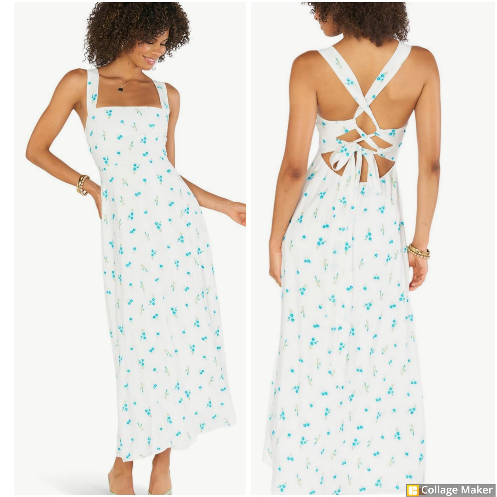 New Show Me Your Mumu Marmont Midi Dress Blue Floral Women's Size L NWT