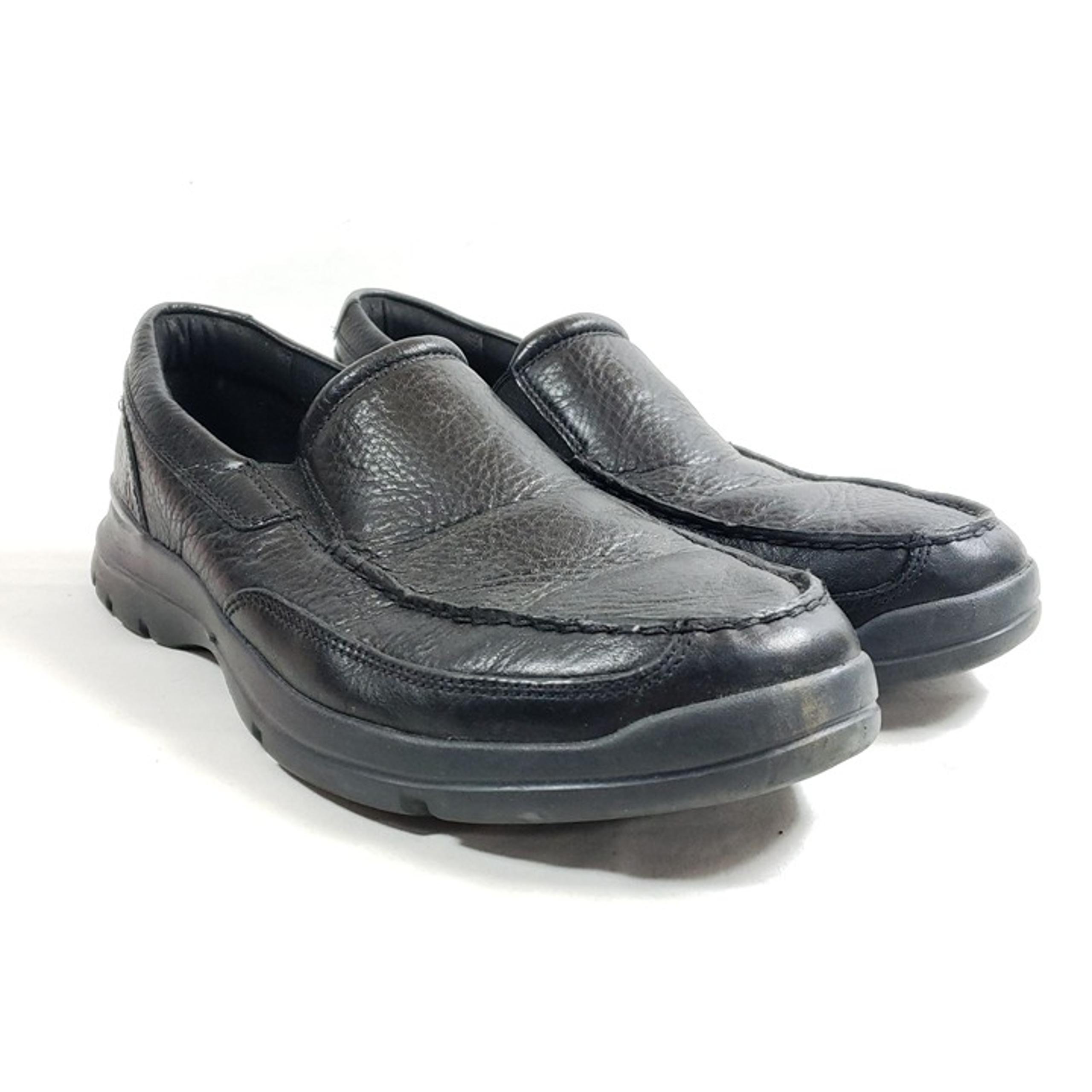 Rockport Mens Size 12 Black Leather Slip-On Loafers Shoes Comfort Sole