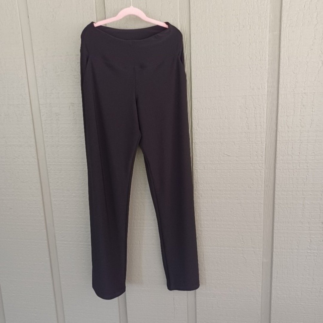 Sympli High Waist Pull On Pant Pocket Jersey Color Black Size 4