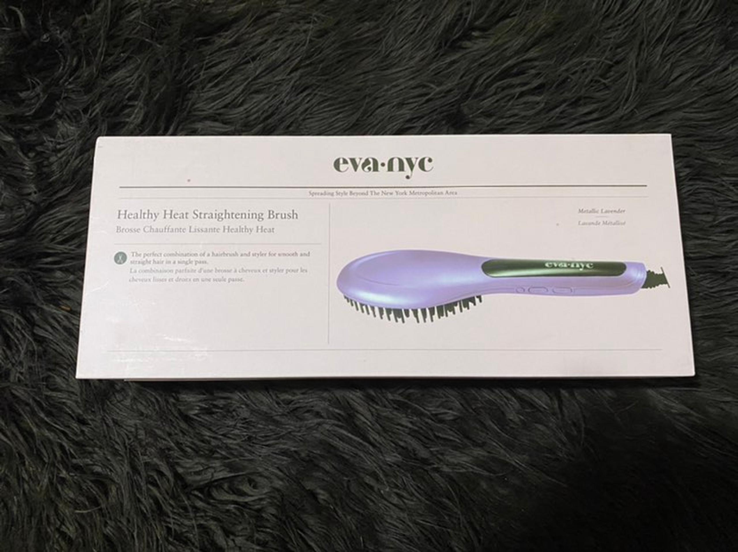 eva nyc hair straightening brush new
