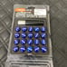 New 20PCs Blue Rays Style Lug Nuts M12x1.25