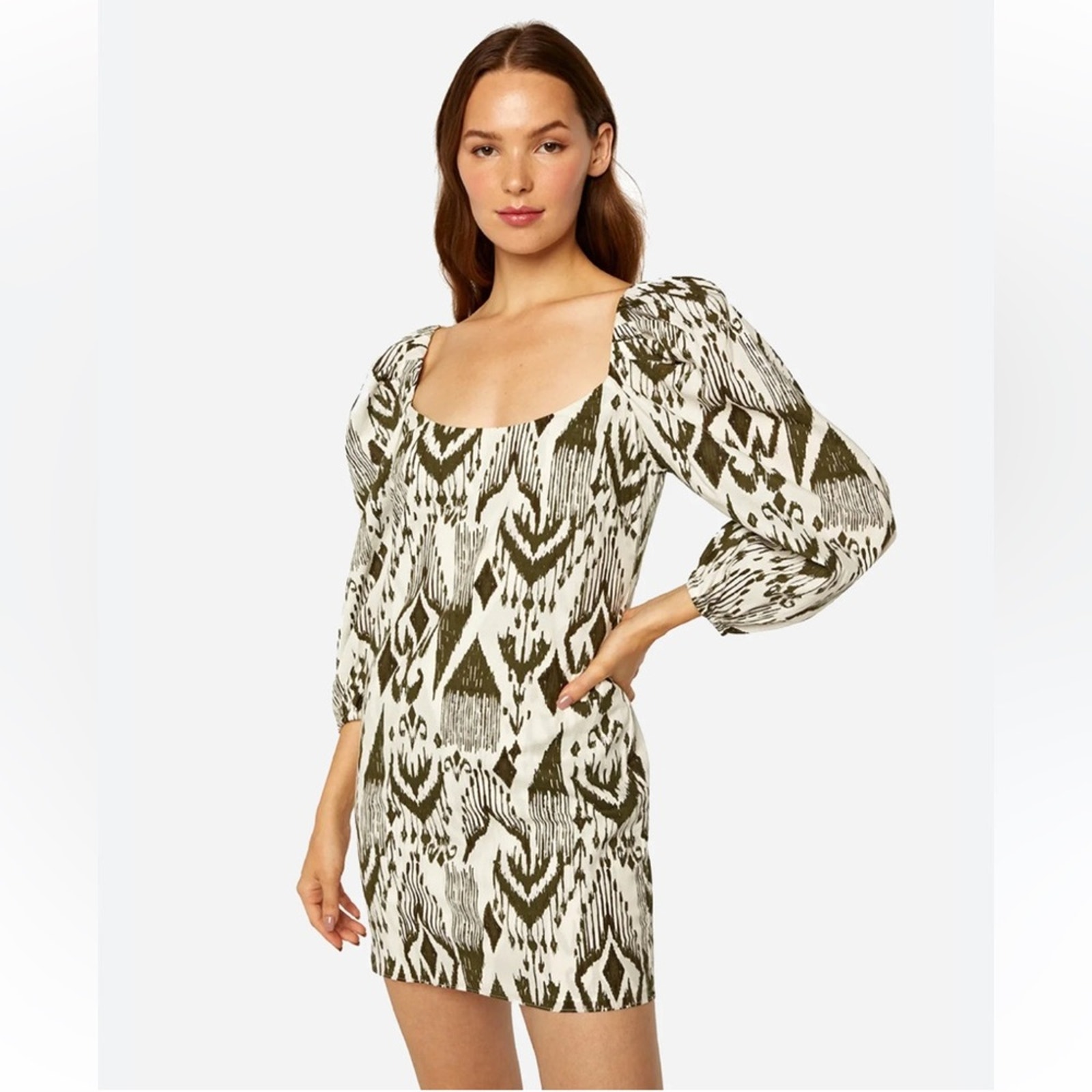 Misa Marta Puff Sleeve Mini Dress in Spring Ikat Size Small NWT