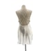 Vintage 70s 80s California Dynasty White Lace and Satin Rose Lingerie Slip Dress