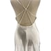 Vintage 70s 80s California Dynasty White Lace and Satin Rose Lingerie Slip Dress