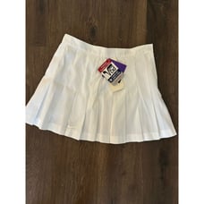 Vtg 90s Nike Pleated White Tennis Skirt Swoosh Check Women 10 M NWT NEW Y2K